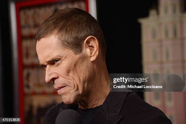 Actor Willem Dafoe attends the "The Grand Budapest Hotel" New York Premiere at Alice Tully Hall on February 26, 2014 in New York City.