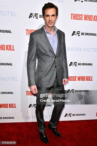 Actor James D'Arcy attends the premiere party for A&E's Season 2 Of 'Bates Motel' & series premiere of 'Those Who Kill' at Warwick on February 26,...