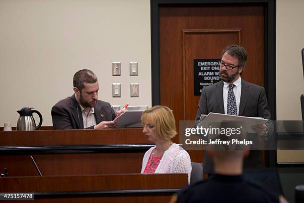 Dustin Diamond testifies in the courtroom during his trial in the Ozaukee County Courthouse May 29, 2015 in Port Washington, Wisconsin. Diamond, best...