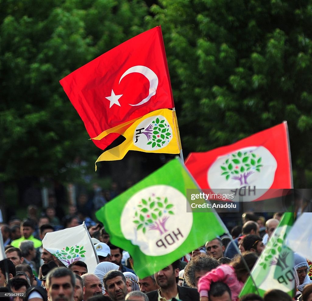 Election rally of Peoples' Democratic Party in Turkey's Bursa