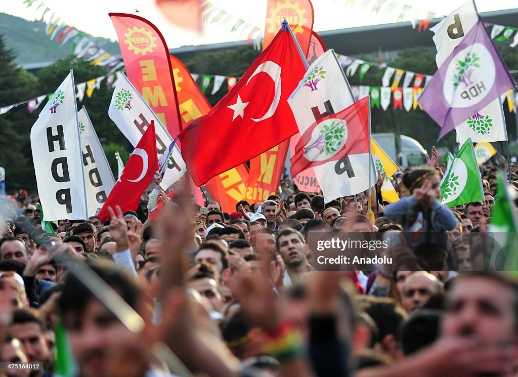 Election rally of Peoples' Democratic Party in Turkey's Bursa