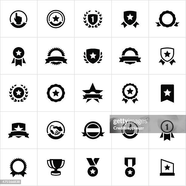 award, seals, banners and ribbons icons - award plaque 幅插畫檔、美工圖案、卡通及圖標