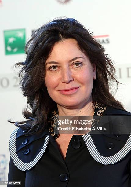 Sabina Guzzanti attends '2015 Nastro D'Argento Award' Nominees Announcement at Maxxi Museum on May 29, 2015 in Rome, Italy.