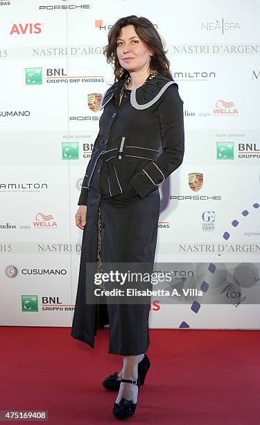 Sabina Guzzanti attends '2015 Nastro D'Argento Award' Nominees Announcement at Maxxi Museum on May 29, 2015 in Rome, Italy.