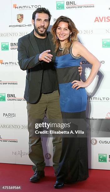 Edoardo Leo and wife Laura Marafioti attend '2015 Nastro D'Argento Award' Nominees Announcement at Maxxi Museum on May 29, 2015 in Rome, Italy.