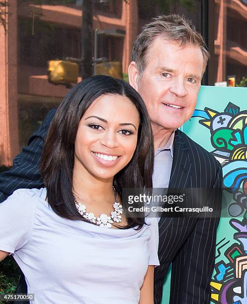 Co-hosts of Good Day Philadelphia Alex Holley and Mike Jerrick are seen during a segment of Fox 29's 'Good Day' at FOX 29 Studio on May 29, 2015 in...