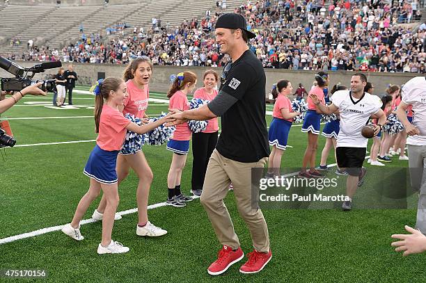 Quarterback and Best Buddies Challenge honorary co-chair, Tom Brady attends the Tom Brady Football Challenge for The Best Buddies Challenge: Hyannis...