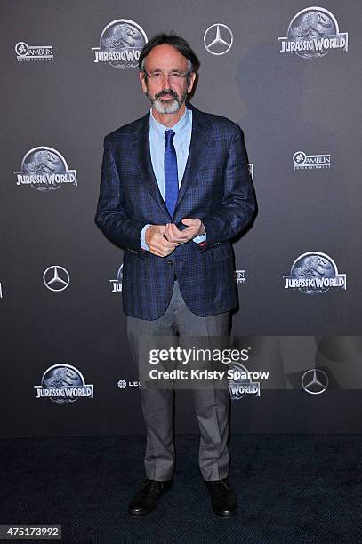 Patrick Crowley attends the 'Jurassic World' Photocall at UGC Normandie on May 29, 2015 in Paris, France.