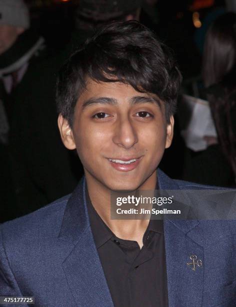 Actor Tony Revolori attends the "The Grand Budapest Hotel" New York Premiere at Alice Tully Hall on February 26, 2014 in New York City.