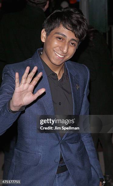 Actor Tony Revolori attends the "The Grand Budapest Hotel" New York Premiere at Alice Tully Hall on February 26, 2014 in New York City.