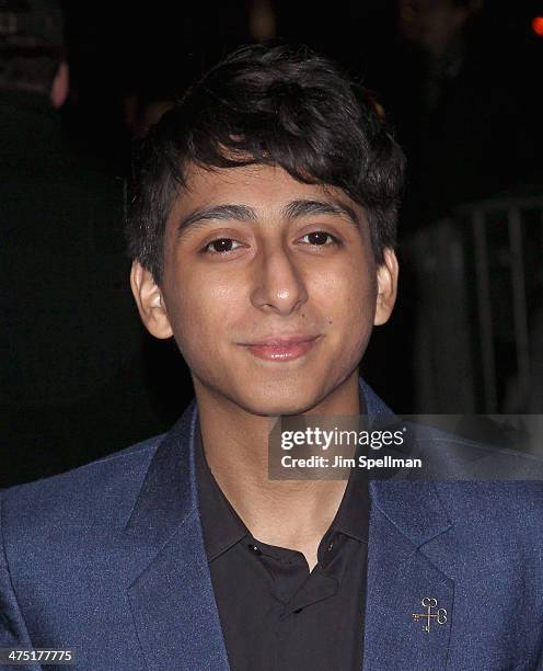 Actor Tony Revolori attends the "The Grand Budapest Hotel" New York Premiere at Alice Tully Hall on February 26, 2014 in New York City.