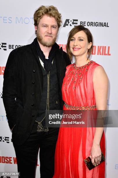 Renn Hawkey and Vera Farmiga attend the premiere party for A&E's Season 2 Of 'Bates Motel' & series premiere of 'Those Who Kill' at Warwick on...