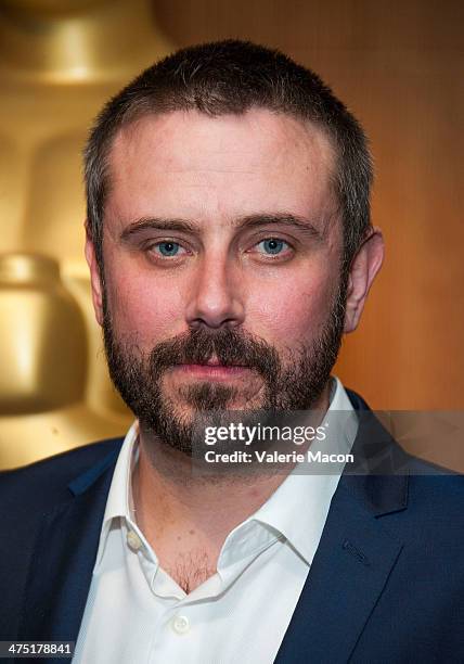 Jeremy Scahill arrives T THE 86th Annual Academy Awards Oscar Week Celebrates Documentaries at AMPAS Samuel Goldwyn Theater on February 26, 2014 in...