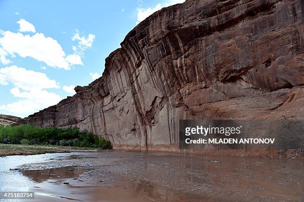 View of Canyon De Chelly outside Chinle, Arizona on May, 19 2015. AFP PHOTO/ MLADEN ANTONOV