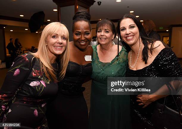 Talent Manager and co-chair of the Heller Awards Daryn Simons, Britani Golden of the Heller Committee, producer of the 2015 Heller Awards Deborah Del...