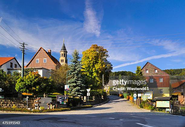 germany, saxony, sebnitz, district saupsdorf, townscape - village stock-fotos und bilder