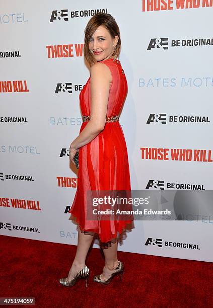 Verayea Actress Vera Farmiga arrives at the premiere party for A&E's Season 2 ...
