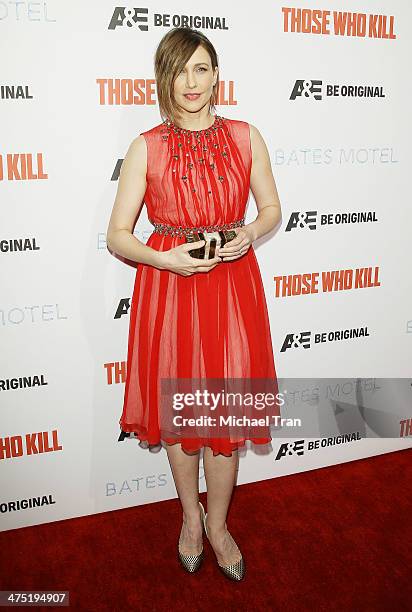 Vera Farmiga arrives at the premiere party for A&E's season 2 of "Bates Motel" and series premiere of "Those Who Kill" held at Warwick on February...