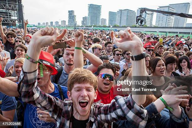 View of the crowd on day 3 of Primavera Sound 2015 on May 29, 2015 in Barcelona, Spain.