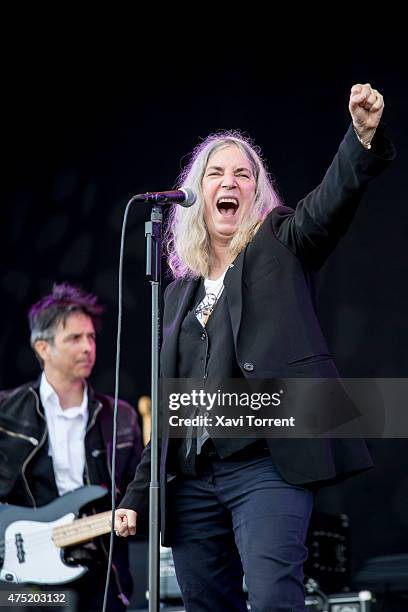 Patti Smith performs "Horses" on stage during the third day of Primavera Sound 2015 on May 29, 2015 in Barcelona, Spain.