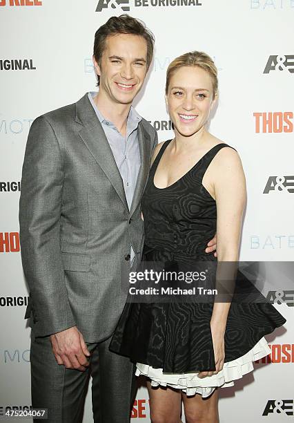 James D'Arcy and Chloe Sevigny arrive at the premiere party for A&E's season 2 of "Bates Motel" and series premiere of "Those Who Kill" held at...