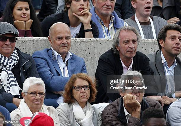 Patrick Proisy and Jean-Louis Haillet attend day 6 of the French Open 2015 at Roland Garros stadium on May 29, 2015 in Paris, France.