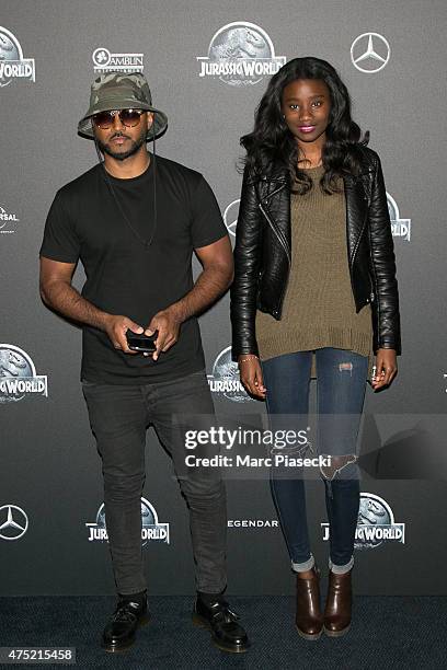 Actress Karidja Toure and guest attend the 'Jurassic World' Premiere at Cinema UGC Normandie on May 29, 2015 in Paris, France.