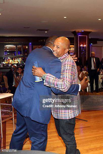 Jameel McClain and Kevin Liles attend The 56th Anniversary Founders Gala at The Surf Club on May 29 in New Rochelle City.