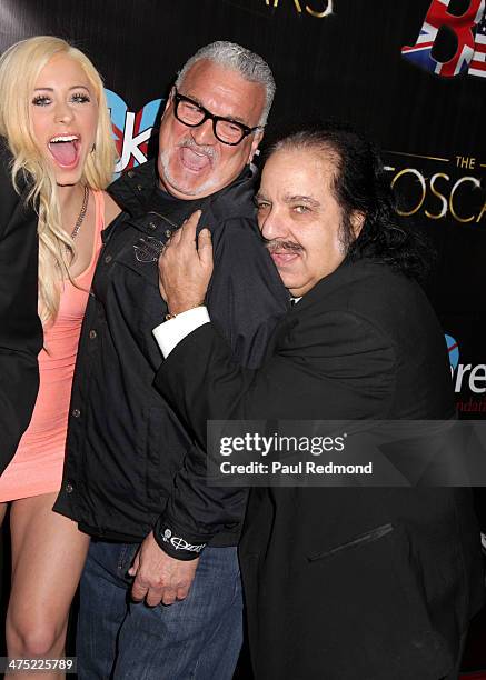 Joey Buttafuoco and actor Ron Jeremy attend the 7th Annual Toscars Awards Show at the Egyptian Theatre on February 26, 2014 in Hollywood, California.