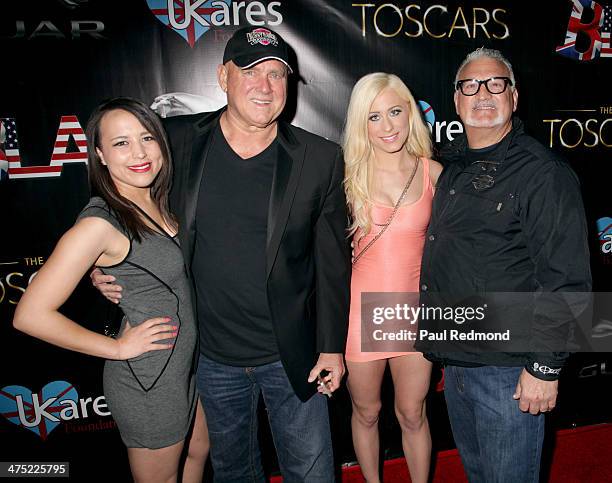 Bunny Ranch owner Dennis Hof ) and Joey Buttafuoco attend the 7th Annual Toscars Awards Show at the Egyptian Theatre on February 26, 2014 in...