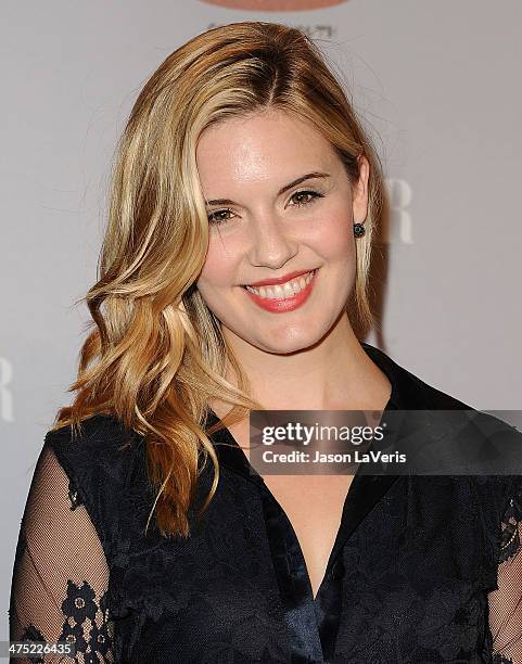 Actress Maggie Grace attends the Vanity Fair Campaign Young Hollywood party at No Vacancy on February 25, 2014 in Los Angeles, California.