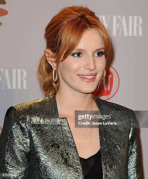 Actress Bella Thorne attends the Vanity Fair Campaign Young Hollywood party at No Vacancy on February 25, 2014 in Los Angeles, California.