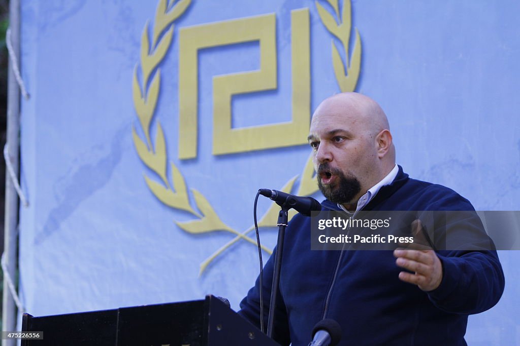 Golden Dawn MP (Member of Parliament) Ilias Panagiotaros...