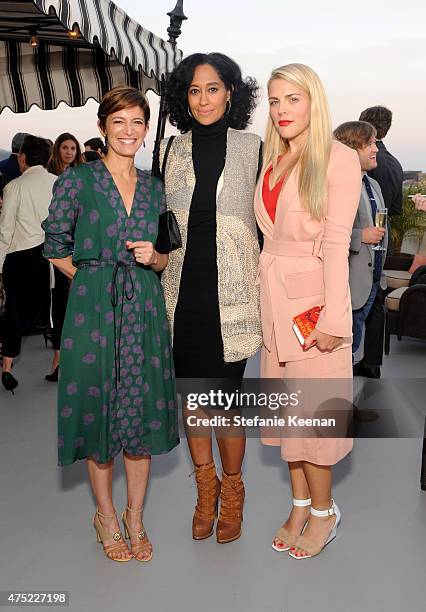 Glamour Editor-in-Chief Cindi Leive, actress Tracee Ellis Ross and actress Busy Philipps attend a dinner to celebrate Glamour's June Success Issue,...