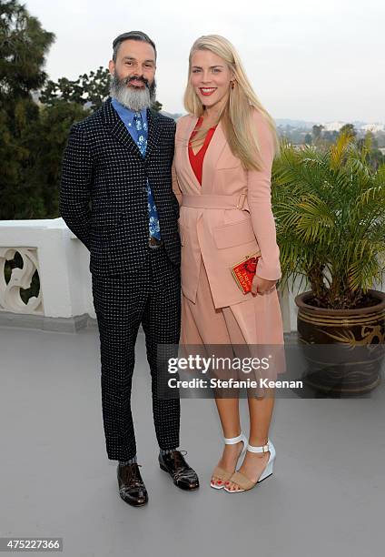 Marc Silverstein and Actress Busy Philipps attend a dinner to celebrate Glamour's June Success Issue, hosted by Glamour Editor-in-Chief Cindi Leive &...