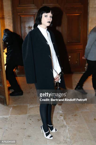 Singer of group 'Crystal Castles' Alice Glass attends the Balenciaga show as part of the Paris Fashion Week Womenswear Fall/Winter 2014-2015. Held at...