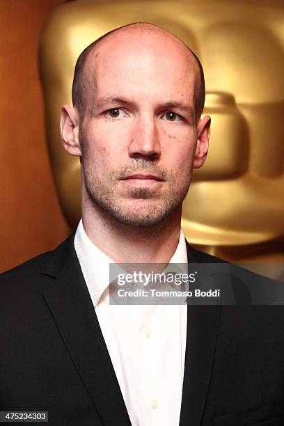 Nominee Richard Rowley attends the 86th Annual Academy Awards Documentaries held at the AMPAS Samuel Goldwyn Theater on February 26, 2014 in Beverly...