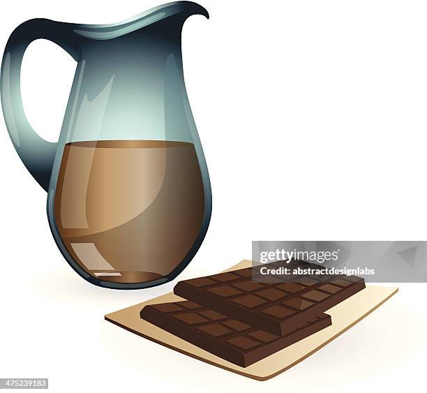 chocolate milk - chocolate shake stock illustrations