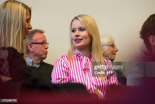 Annalena Wulff , daughter of the former German President attends the final verdict of the favours trial in the courtroom at the regional court in...