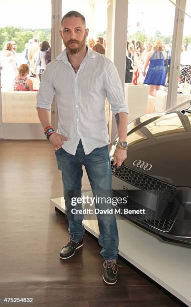 Tom Hardy attends day one of the Audi Polo Challenge at Coworth Park on May 30, 2015 in London, England.