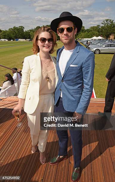 Holliday Grainger and Harry Treadaway attend day one of the Audi Polo Challenge at Coworth Park on May 30, 2015 in London, England.
