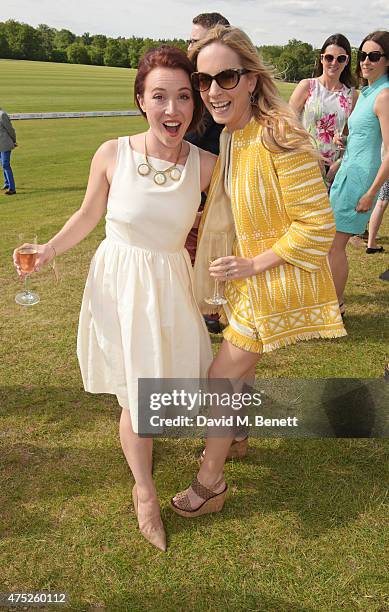 Daisy Lewis and Joanne Froggatt attend day one of the Audi Polo Challenge at Coworth Park on May 30, 2015 in London, England.