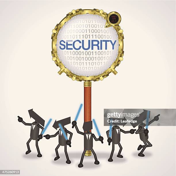 security - man surrounded stock illustrations