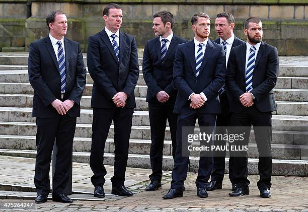 Pallbearers, Preston North End manager Simon Grayson , Preston North End goalkeeping coach Alan Kelly, , Preston North End ex-captain Graham...