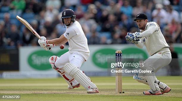 Gary Ballance of England bats during day two of 2nd Investec Test match between England and New Zealand at Headingley on May 30, 2014 in Leeds,...
