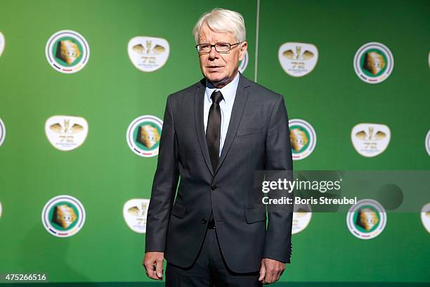 Bundesliga league president Reinhard Rauball poses for a photo at the green carpet prior to the DFB Cup Final between Borussia Dortmund and VfL...