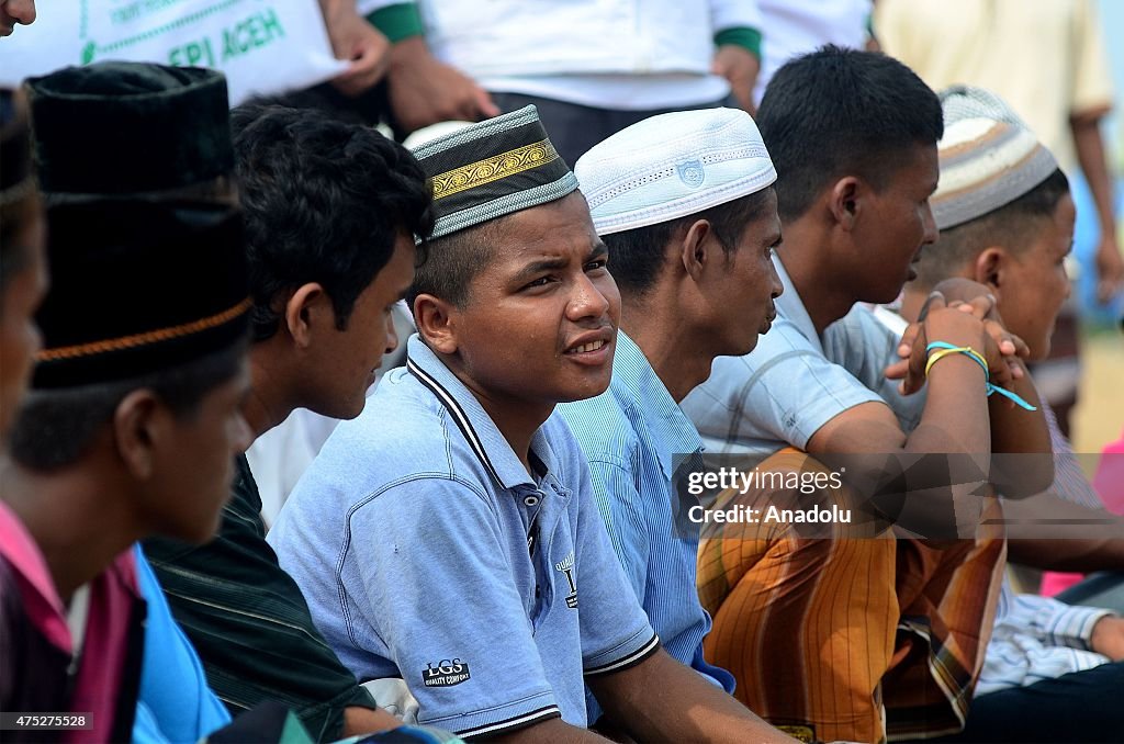 Daily Life Rohingya Migrant from Myanmar in Aceh