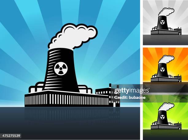 factory building color set - multiple doors stock illustrations