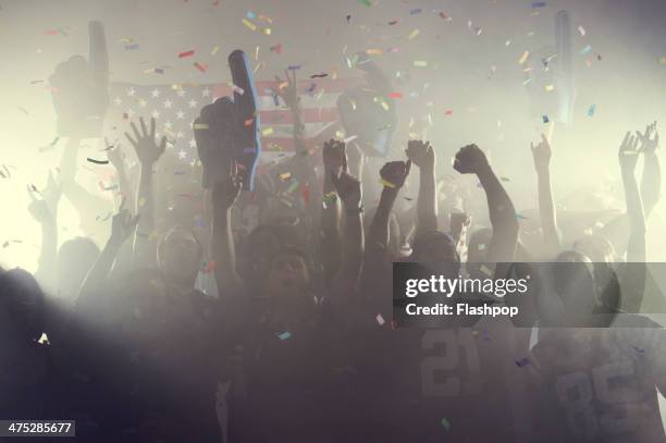 crowd of sports fans cheering - crowd of chinese people stock pictures, royalty-free photos & images