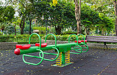 The colorful plaything in Benjasiri Park, Bangkok